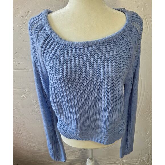Freshman Woman's Light Blue Knit Sweater Size Large - Picture 1 of 8